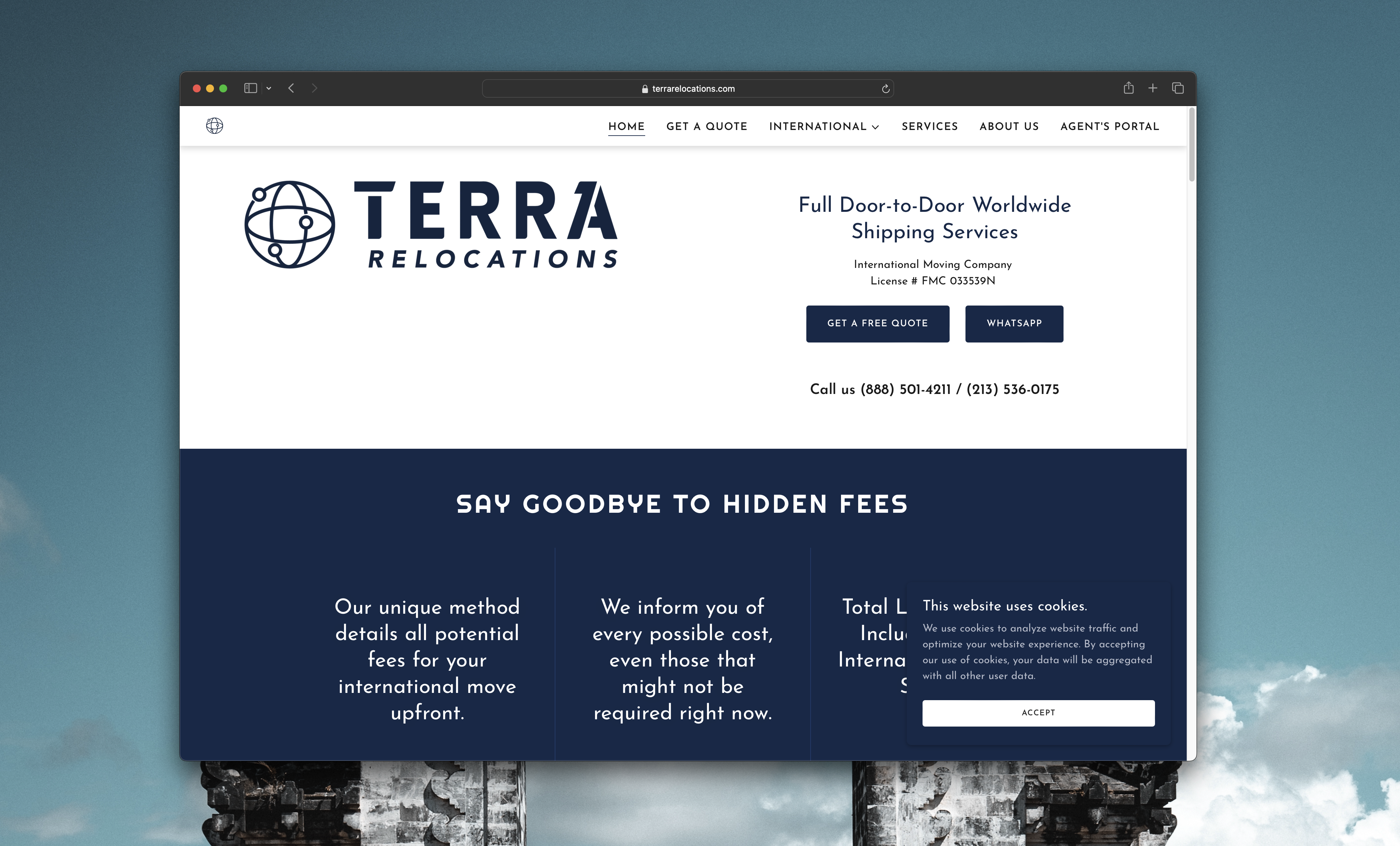 Terra Relocations shipping platform